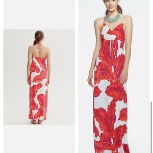 Milly Banana Republic Silk Halter Maxi Dress